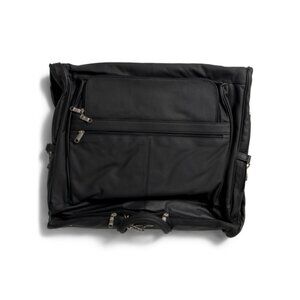 AMERILEATHER Black Leather Three Suit Garment Bag.